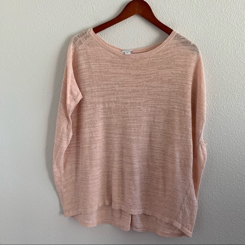 J. Jill Pure Jill Pink Oversized Linen Cotton Top Pink Medium